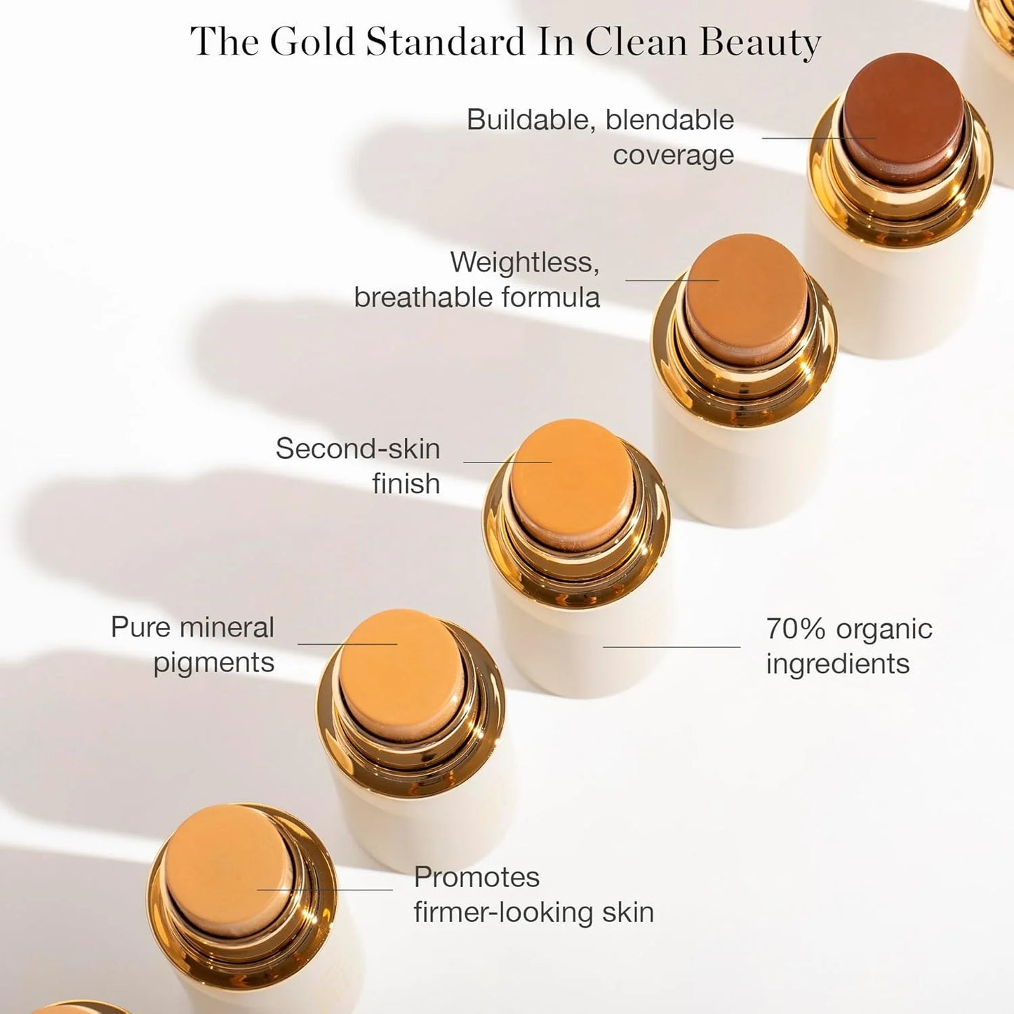 Ogee Sculpted Complexion Foundation Stick (Spruce 12.75N - Deep, Bronze Undertones) - 70% Organic Ingredients