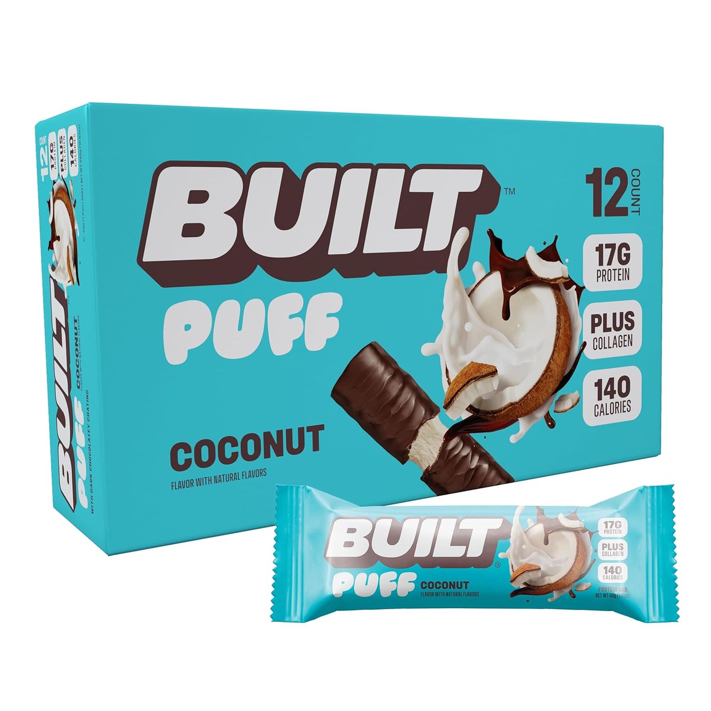Built Puff Protein Bars - Coconut Marshmallow 12 Pack