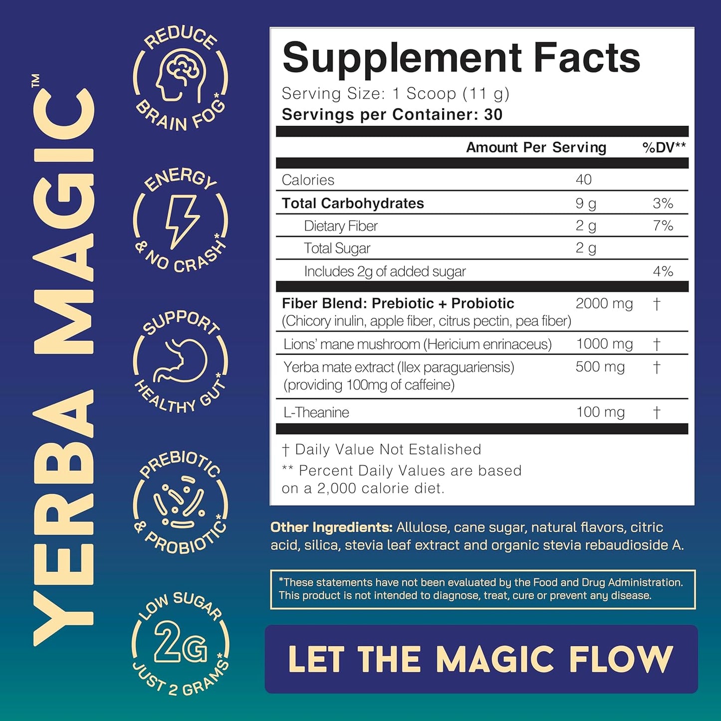 Yerba Magic Instant Tea Powder, Gut Health Powered - Prebiotics and Probiotics -Yerba Magic Peach Mango Yerba Magic Pina Colada 30 Servings