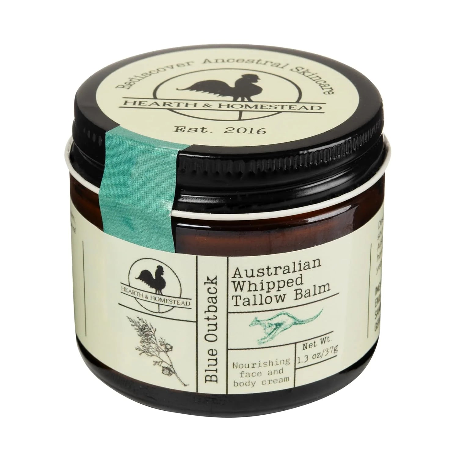 Blue Outback Australian Whipped Tallow Balm with Emu, Jojoba, Sandalwood, and Blue Cypress - 1.3 Oz