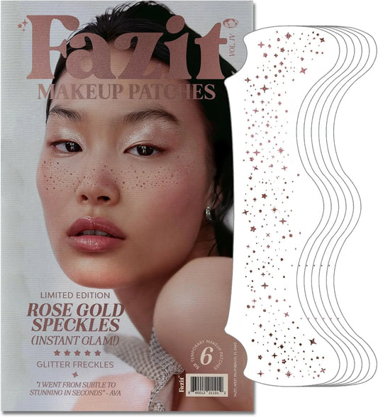 Fazit Makeup Patches - Rose Gold - Face Glitter Makeup Speckles - Glow up Makeup Patches