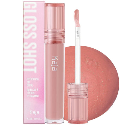 Kaja Lip Gloss - Gloss Shot | with Jojoba Oil, 02 Milk Tea, 0.14 Fl Oz