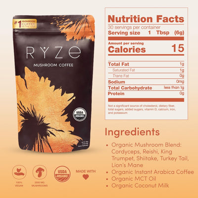 RYZE Mushroom Coffee - 30 Servings