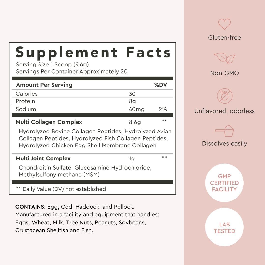 Alaya Multi Collagen Unflavored Powder - (20 Serving)