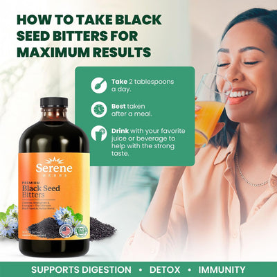 Serene Black Seed Bitters – 16 Oz