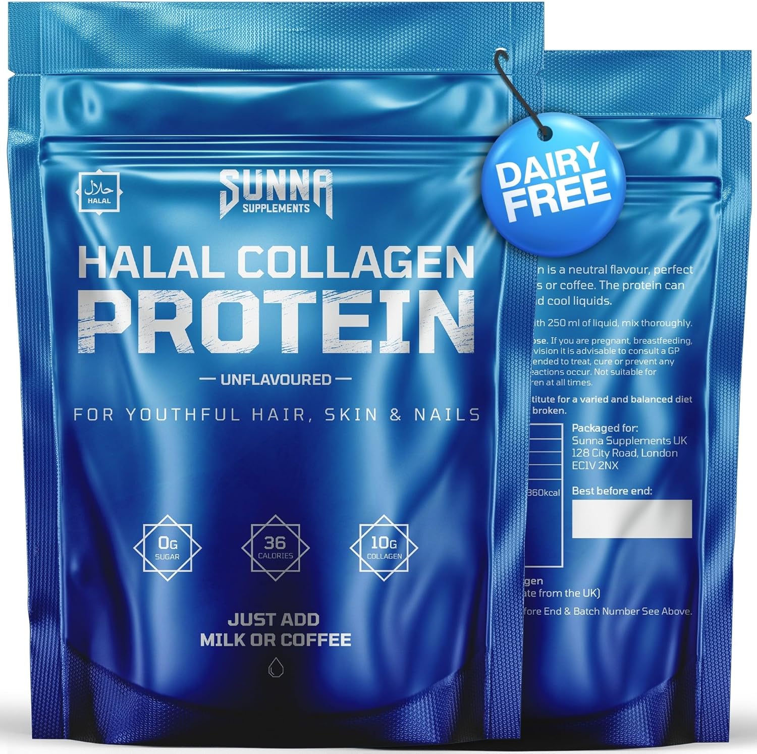 Sunna Halal Bovine Collagen Protein Powder - Unflavored