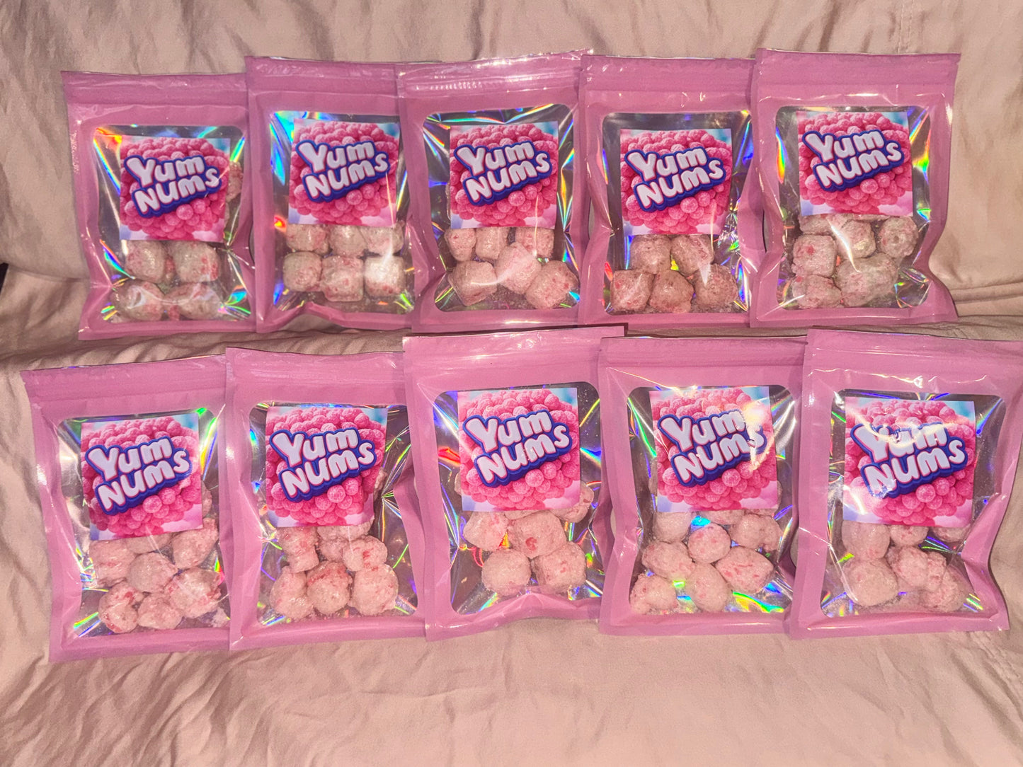 Watermelon YumNums Freeze-Dried Candy - 10 Bags of Crunchy, Juicy Perfection