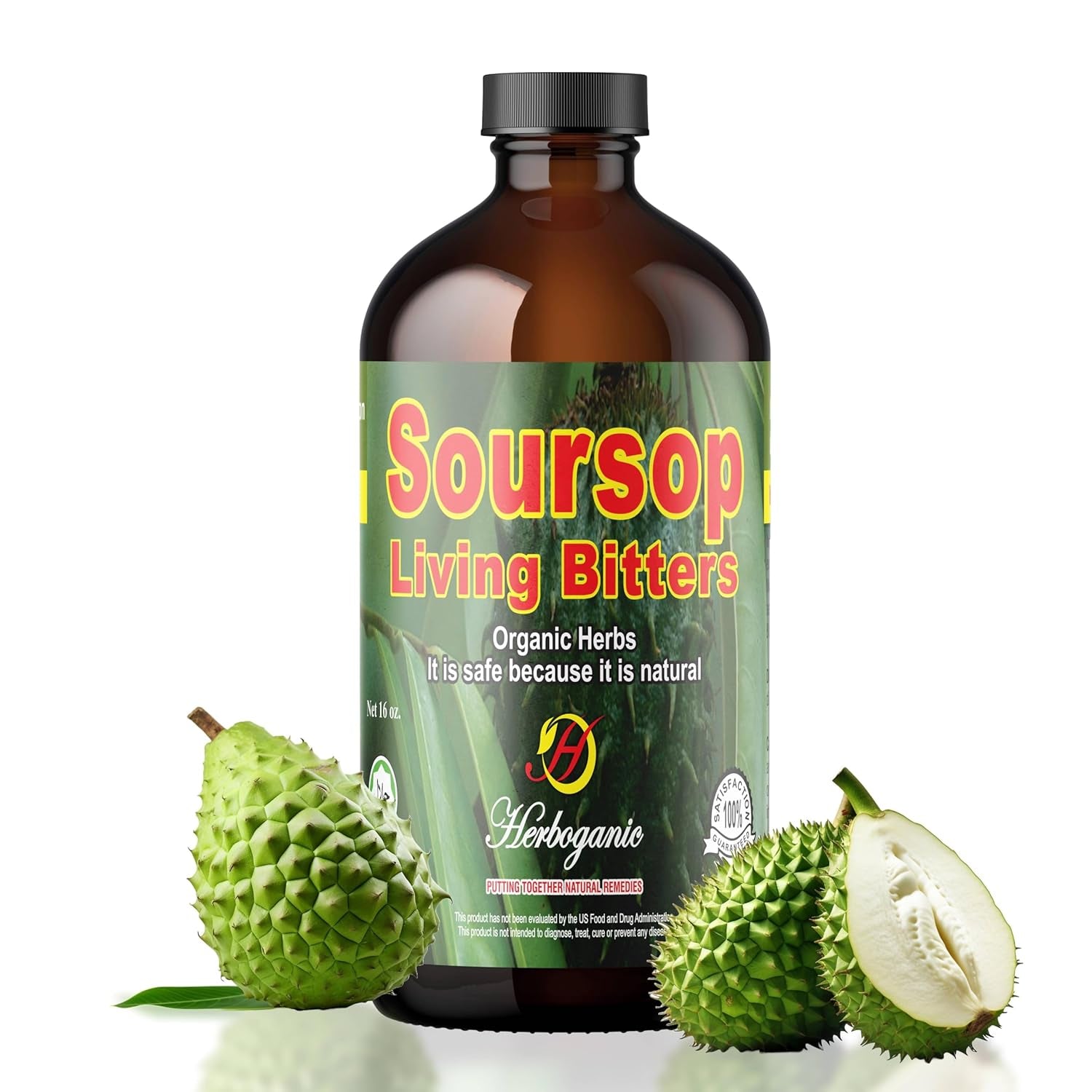 HERBOGANIC Soursop Bitters Liquid - 16 Oz Soursop Bitters
